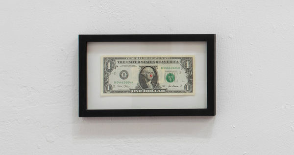 Hans-Peter Feldmann, One Dollar Bill with Red Nose, 2014