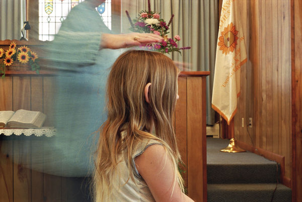 Shannon Taggart, Reverend Jean heals Jennifer, the Healing Temple, Lily Dale, NY, USA, 2003