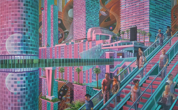 Caio Locke Cosmopolitan Acrylic on canvas 76 x 121.5 cm 29 7/8 x 47 7/8 in