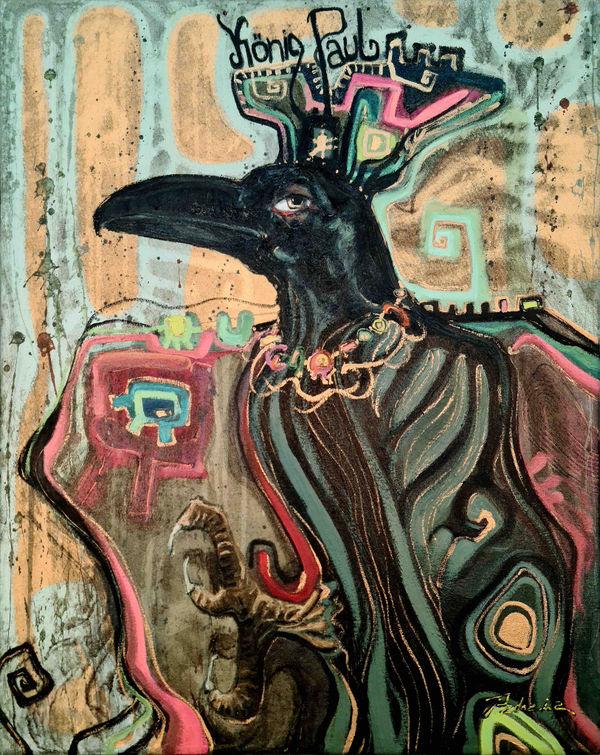 Max Pedreira König Paul (King Paul). Mixed media on canvas 50 x 40 cm 19 3/4 x 15 3/4 in