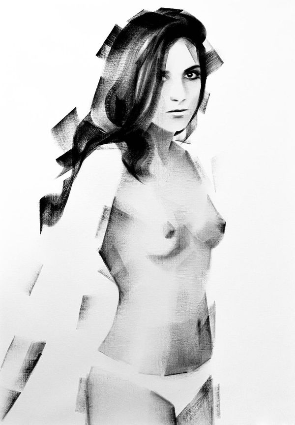 Marion Cadet Le Châle Oil on canvas 116 x 81 cm 45 5/8 x 31 7/8 in