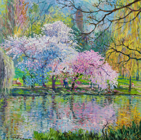 Juan del Pozo, Pink & White Blossoms, 2023