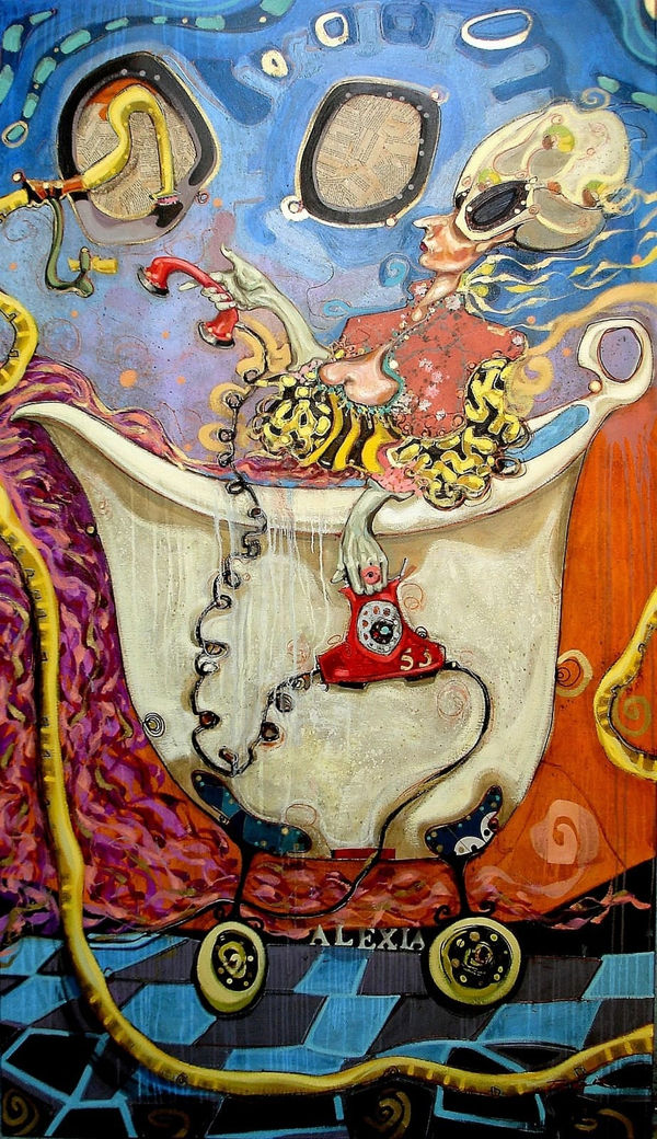 Max Pedreira Siempre ocupado (Always busy) Mixed media on canvas 210 x 120 cm 82 5/8 x 47 1/4 in