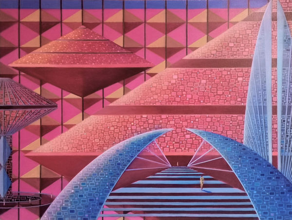 Caio Locke Nebula. Acrylic on canvas 90 x 120 cm 35 3/8 x 47 1/4 in