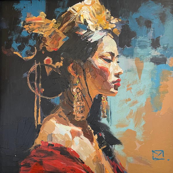 Zara Muse Empress Cixi Acrylic on dibond support Including frame: 108 x 108 cm
