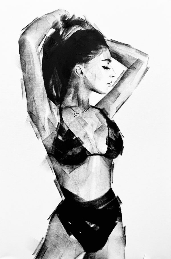 Marion Cadet Stripes Oil on canvas 120 x 80 cm 47 1/4 x 31 1/2 in