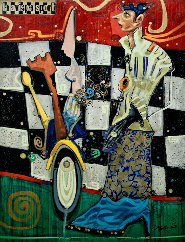 Max Pedreira El juego perdido (The lost game). Mixed media on canvas 120 x 90 cm 47 1/4 x 35 3/8 in