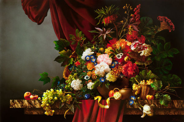 Alexey Golovin, Still-life with flowers