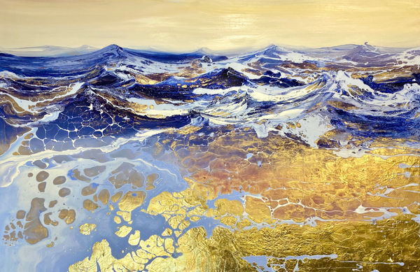 Michael Sole English gold no.83 Oil, acrylic and gold leaf on canvas 120 x 180 cm