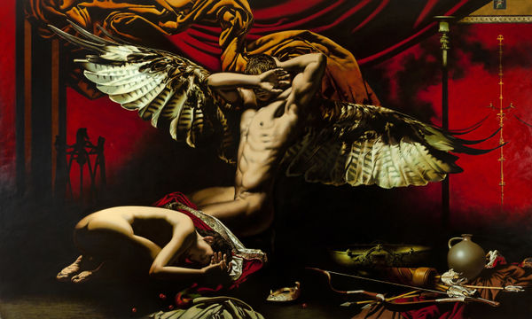 Alexey Golovin Eros and Psyche. Oil on canvas 180 x 300 cm 70 7/8 x 118 1/8 in