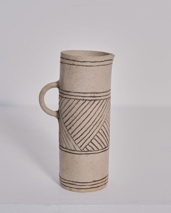 Jane Kite, Tall Jug (light patterned middle band)