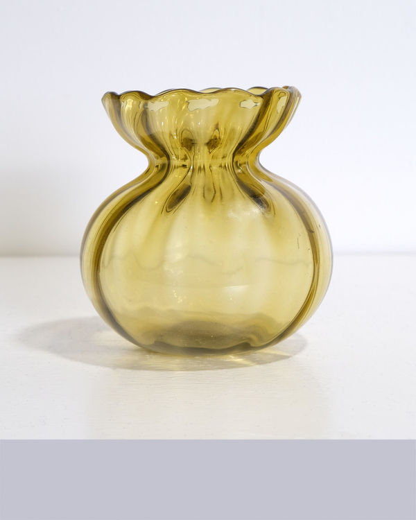 20th Century, Ruffle Fluted Vase