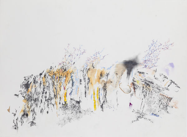 Christine Bourdette Rock Breath, 2024 graphite, watercolor, colored pencil, pastel on paper 22.25 x 30" unframed 26.25 x 34" framed