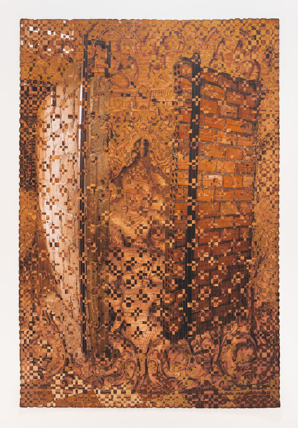 Dinh Q. Lê Monuments and Memorials 2, 2021 c-prints and linen tape 64.5 x 43" unframed 71 x 49.5" framed