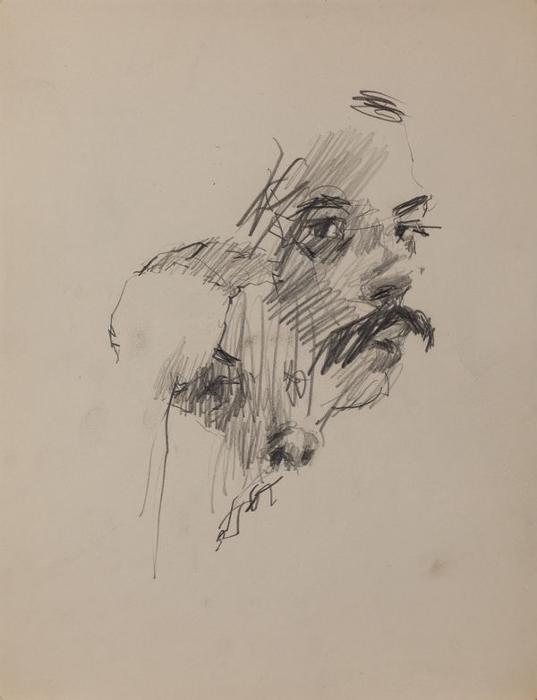 Ed Bereal Untitled (Self Portrait) EB-050, 1958-1965 graphite on paper 11 x 8.5" paper