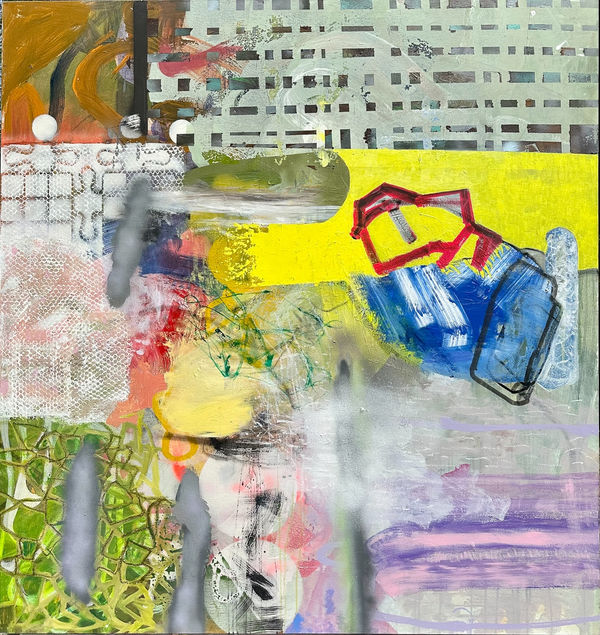 Willy Heeks Ocean Bell House, 2023 oil and acrylic on canvas 70 x 66"