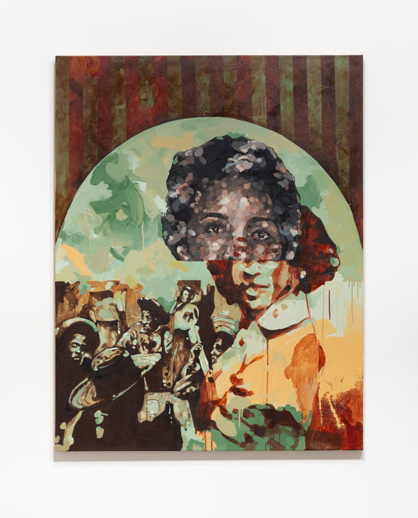 Jeremy Okai Davis Hop-a-long Hamlet, 2024 acrylic on canvas 54 x 42"