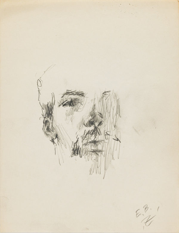 Ed Bereal Untitled (Self Portrait) EB-G6, 1958-1965 graphite on paper 11 x 8.5" paper 17 x 14.25" framed