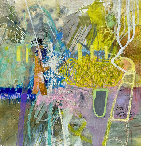 Willy Heeks Journal, 2023 oil and acrylic on canvas 63 x 61"