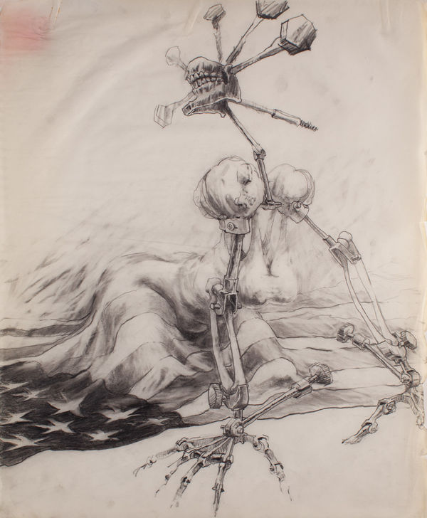 Ed Bereal Untitled (Preparatory Sketch), 1990 graphite on vellum 17 x 14" paper