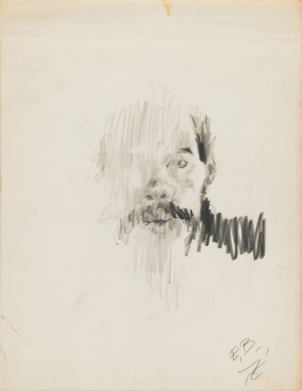 Ed Bereal Untitled (Self Portrait) EB-G8, 1958-1965 graphite on paper 11 x 8.5" paper 17 x 14.25" framed