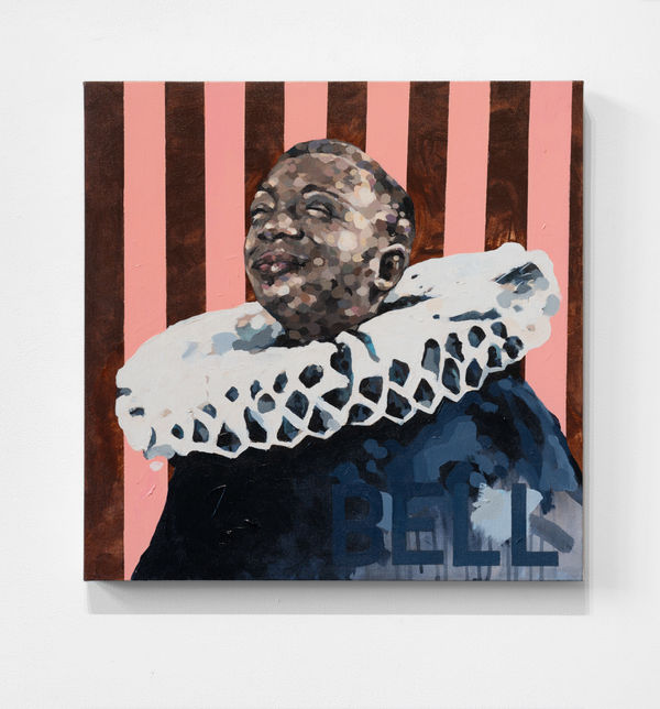 Jeremy Okai Davis Playhouse (Nolan Bell), 2024 acrylic on canvas wrapped panel 24 x 24"