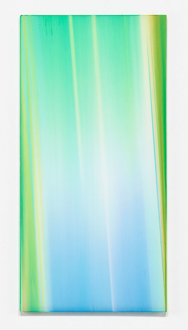 Gregg Renfrow Day by Day, 2021 polymer and pigment on cast acrylic 48 x 24"