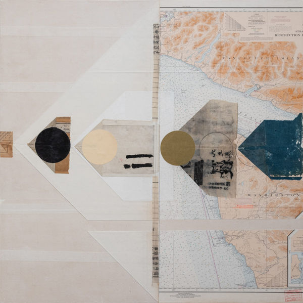 Emilio Lobato Tanislado II, 2020 collage on panel 36 x 36"