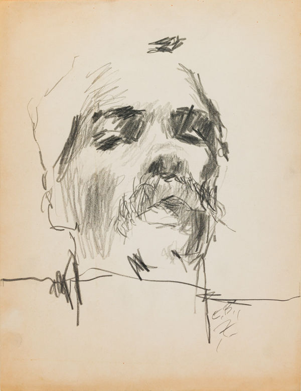 Ed Bereal Untitled (Self Portrait) EB-G1, 1958-1965 graphite on paper 11 x 8.5" paper 17 x 14.25" framed