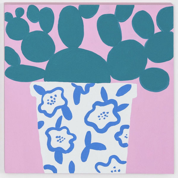 Carissa Potter, Cactus in blue flower pod, 2021