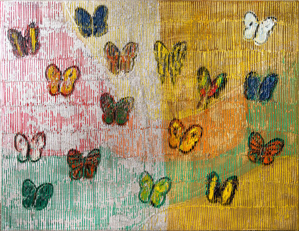 Hunt Slonem Field of Dreams, 2021 Oil on canvas 34 1/2 x 44 1/2 in 87.6 x 113 cm