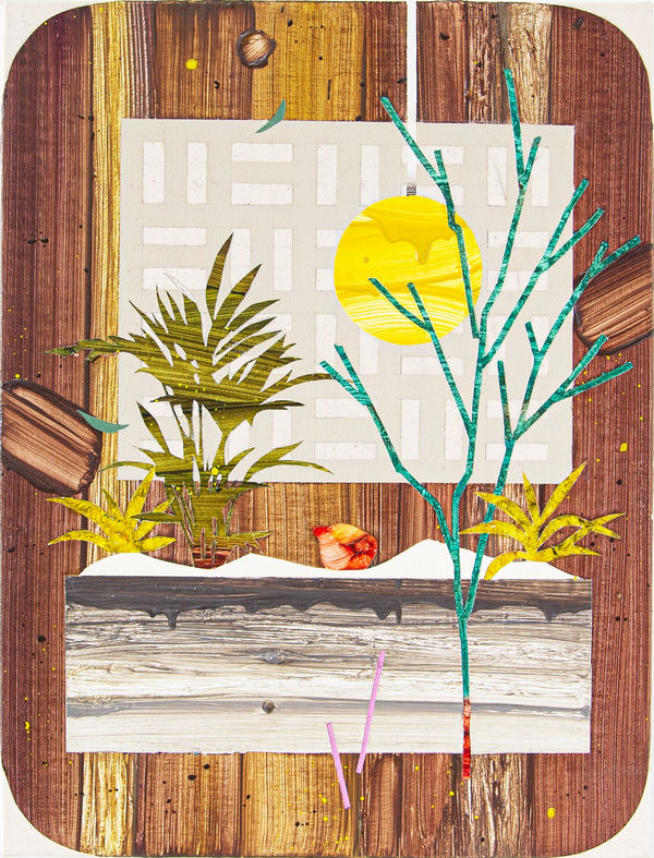 Mira Song Garden Breeze #3_Garden Whispers, 2024 oil and acrylic on canvas 41 cm x 30.5 cm