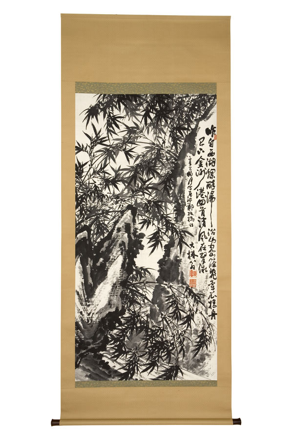 Bamboo, Rocks, and Stream