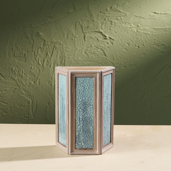 Eunsol Kim, 'Window' Series W1, Glazed Ceramic Sculpture in Grey and Blue, The Netherlands, 2025