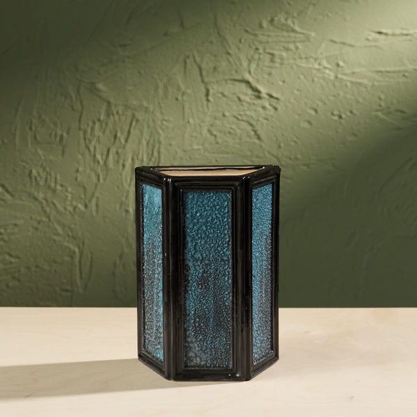 Eunsol Kim, 'Window' Series W1 Glazed Ceramic Sculpture in Black and Blue, The Netherlands, 2025