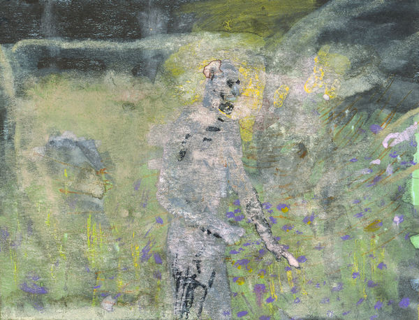 鄭帛囪 CHENG Po-Tsung 無題 Untitled, 2013-2022 水彩、原子筆、油漆筆、立可白（帶）／便條紙 Watercolor, ball pen, marker, white-out on note paper 3 x 4 in 7.6 x 10 cm