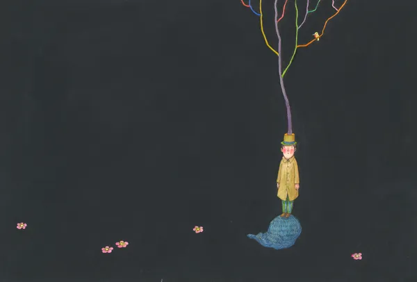 幾米 Jimmy Liao, 吞種子的人 A Man Who Swallowed a Seed, 未紀年 n.d.