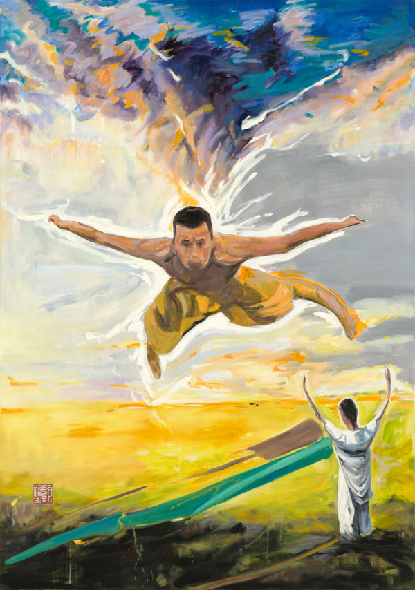 顧福生 Fu-Sheng KU 返家 Coming Home, 2013 油彩／畫布 Oil on canvas 68 1/8 x 48 1/8 in 173 x 122 cm