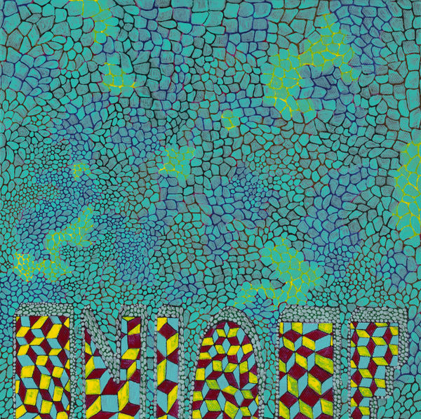 王玫玲 Mei Ling WANG 獨特 Unique, 2022 壓克力顏料、批土／畫布 Acrylic and putty on canvas 9 7/8 x 9 7/8 in 25 x 25 cm