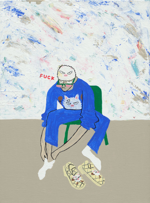 桑拿大可 Sangna Take Pokemon x Bottega Veneta-火爆猴 Pokemon x Bottega Veneta-Primeape, 2022 壓克力顏料／畫布 Acrylic on canvas 15 3/4 x 11 3/4 in 40 x 30 cm