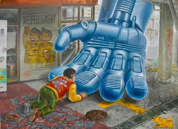 津田光太郎 Kotaro TSUDA TASK02, 2021 油彩／木板 Oil on wooden panel 9 1/2 x 13 in 24 x 33 cm