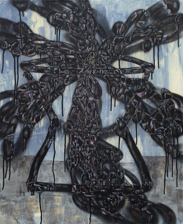 劉文豪 LIU Wen Hao 成年期 Adulthood, 2022 壓克力顏料、噴漆／畫布 Acrylic and spray print on canvas 25 5/8 x 20 7/8 in 65 x 53 cm