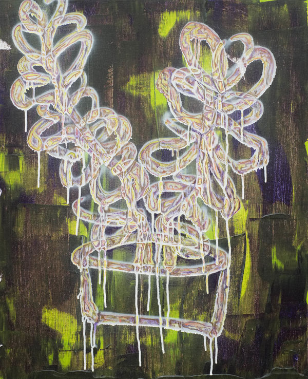 劉文豪 LIU Wen Hao 常青 3 Evergreen 3, 2022 壓克力顏料、噴漆／畫布 Acrylic and spray print on canvas 25 5/8 x 20 7/8 in 65 x 53 cm