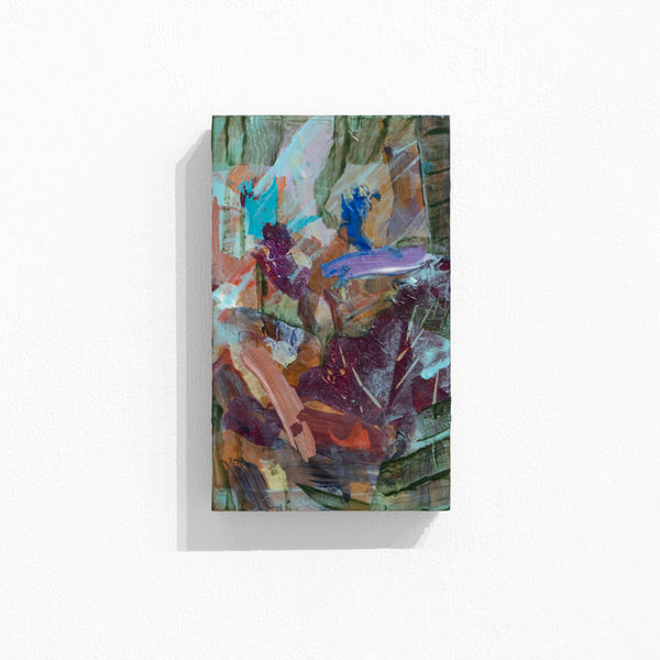 龔寶稜 Pao-Leng KUNG 生長線 Stretch Marks, 2023 壓克力顏料 / 油氈板 Acrylic on linoleum block 12.7 x 7.6 x 2.3 cm