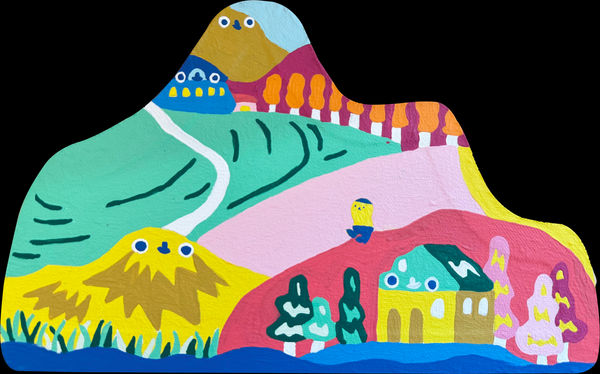 林雅儀 Zoie LAM Dialogue 4, 2024 壓克力顏料／畫布 Acrylic on canvas 18.5 x 30 cm