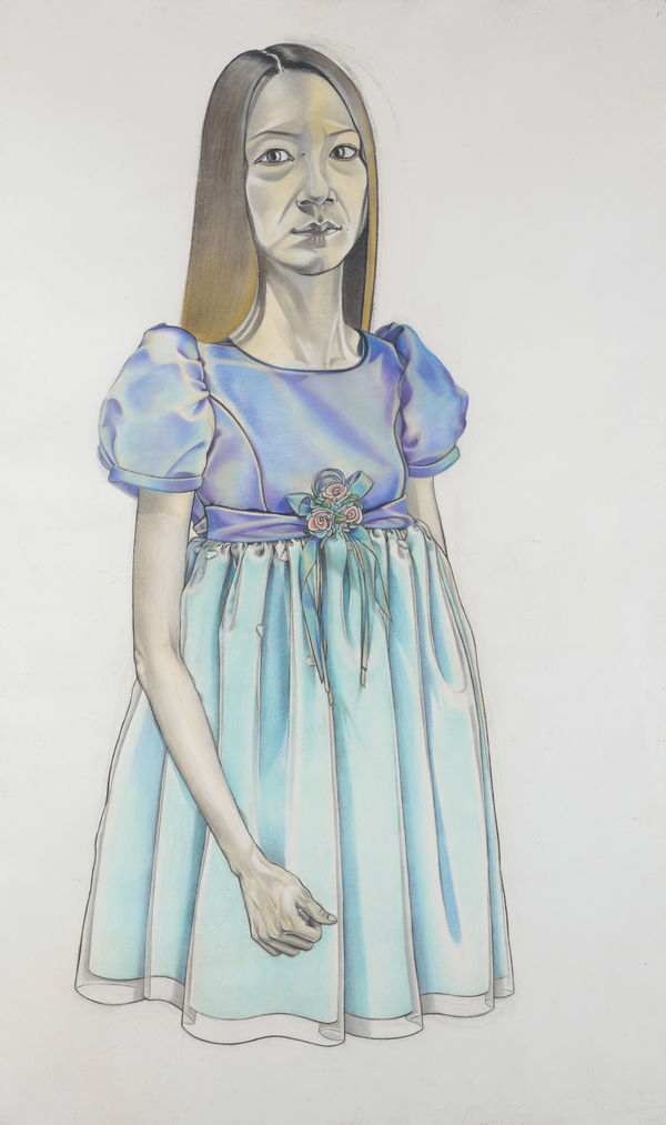 曲家瑞 Kristycharay, 自画像 - Size 14的蓝裙子 Self portrait - Blue Dress Size 14, 2005