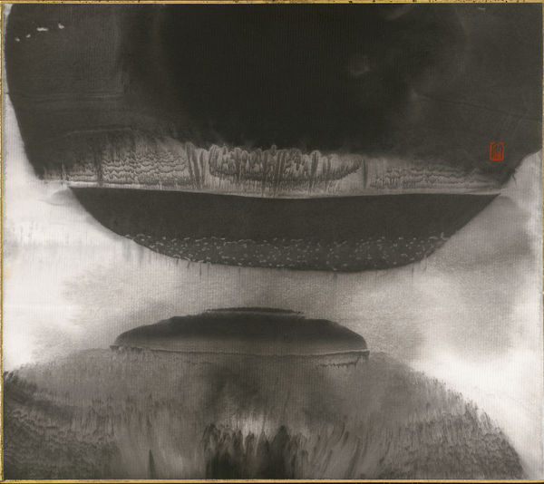 李安成 Lee An-cheng 無題山水 Untitled (Landscape) , c. 1999-2000s 水墨／畫宣板 Ink on paperboard 9 1/2 x 10 5/8 in 24 x 27 cm