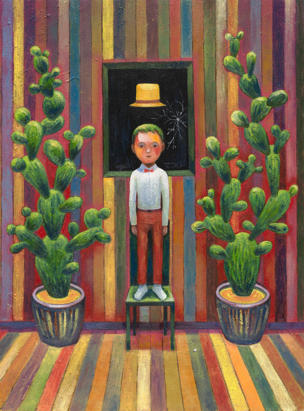 幾米 Jimmy Liao 生長吧 Grow Up, 2023 油彩／紙 Oil on paper 76.5 x 57 cm