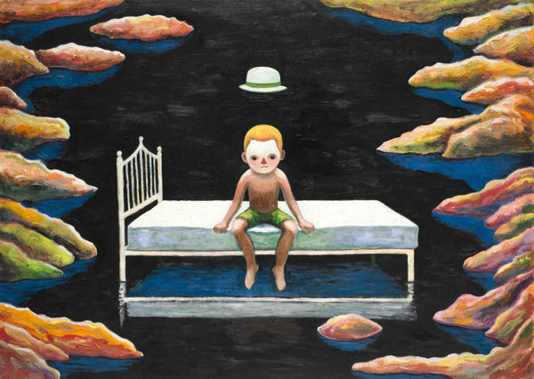 幾米 Jimmy Liao 夢的異世界 World of Dreams, 2023 油彩／紙 Oil on paper 57 x 80.5 cm