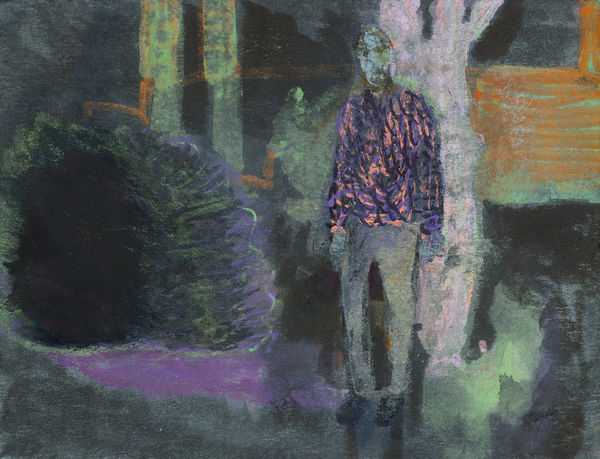 鄭帛囪 CHENG Po-Tsung 無題 Untitled, 2013-2022 水彩、原子筆、油漆筆、立可白（帶）／便條紙 Watercolor, ball pen, marker, white-out on note paper 3 x 4 in 7.6 x 10 cm